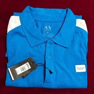 Bright light blue XL Armani Exchange polo shirt. Absolutely beautiful